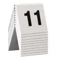 C/10 Numeri Da Tavolo Bianco in Plastica - SECURIT - Codice TN-11-20-WT - Dimensioni cm 5x4 - Imballo confezione da n. 1 Unità