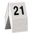 C/10 Numeri Da Tavolo Bianco in Plastica - SECURIT - Codice TN-21-30-WT - Dimensioni cm 5x4 - Imballo confezione da n. 1 Unità