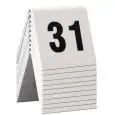 C/10 Numeri Da Tavolo Bianco in Plastica - SECURIT - Codice TN-31-40-WT - Dimensioni cm 5x4 - Imballo confezione da n. 1 Unità