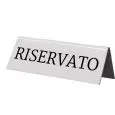 C/5 Segnatavolo Riservato Bianco in Plastica - SECURIT - Codice TN-RES-IT-WT - Dimensioni cm 5x10 - Imballo confezione da n. 1 Unità