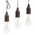 Set 3 Lampade Led Per Ombrellone Marrone - SECURIT Linea COPENHAGEN - Codice LP-KO-BR - Dimensioni cm 21x6