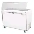 CONSERVATORE PER GELATO MANTECATO A POZZETTO - MOD. VIA VENETO 8C - CAPACITA' LT. 350 - TEMPERATURA -5°/-20°C - Dim. Cm. L 131,8 x P 69 x h 98,4 - COPERTURA TRASPARENTE INCLUSA - Norma CE