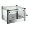 VETRINA ESPOSITIVA NEUTRA - Mod LC42O - N 1 RIPIANO ESPOSITIVO - FIANCHI E FRONTALE IN VETRO TEMPERATO - ANTINE IN POLICARBONATO - Dimensioni cm L 37 x P 37 x h 24