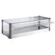 VETRINA ESPOSITIVA NEUTRA - MOD. LC92O - N. 1 RIPIANO ESPOSITIVO - FIANCHI E FRONTALE IN VETRO TEMPERATO - ANTINE IN POLICARBONATO - DIM. Cm L 87 x P 37 x h 24 - NORMA CE