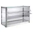 VETRINA ESPOSITIVA NEUTRA - MOD. LC94O - N. 3 RIPIANI ESPOSITIVI - FIANCHI E FRONTALE IN VETRO TEMPERATO - ANTINE IN POLICARBONATO - DIM. Cm L 87 x P 37 x h 54 - NORMA CE