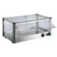 VETRINA ESPOSITIVA CALDA - MOD. LC62S - N. 1 RIPIANO ESPOSITIVO - FIANCHI E FRONTALE IN VETRO TEMPERATO - ANTINE IN POLICARBONATO - POTENZA W 400 - Alimentazione V 230/50hz monofase - DIM. Cm L 57 x P 37 x h 24 - NORMA CE