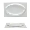 Piatto Rettangolare Con Rilievo - MEDRI Linea GOURMET BONE CHINA - Codice FA0275 - Dimensioni cm 30x19 - Imballo confezione da n. 4 Unità