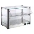 VETRINA ESPOSITIVA CALDA - MOD. LC43S - N. 2 RIPIANI ESPOSITIVI - FIANCHI E FRONTALE IN VETRO TEMPERATO - ANTINE IN POLICARBONATO - POTENZA W 400 - Alimentazione V 230/50hz monofase - DIM. Cm L 37 x P 37 x h 39 - NORMA CE