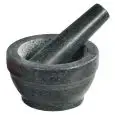 Mortaio Con Pestello in Granito Scuro - KESPER - Codice 71501 - Diametro 16 cm - Imballo confezione da n. 1 Unità