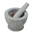 Mortaio Con Pestello  in Granito Chiaro - KESPER - Codice 71502 - Diametro 18 cm - Imballo confezione da n. 1 Unità