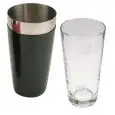 Shaker Boston Rivestito Nero in Inox - ILSA Linea EASY - Codice 165V - Capacità 50 cl  - Imballo confezione da n. 1 Unità