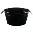 Spumantiera Ovale Nero in Zincato - ILSA - Codice 1046.030 - Dimensioni cm 40x28 - Altezza cm 22 - Imballo confezione da n. 1 Unità