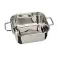 Mini Wok Quadro in Inox - ILSA Linea MONOPORZIONI - Codice 1560 - Dimensioni cm 12x12 - Imballo confezione da n. 1 Unità