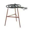 Supporto Rinforzato Tre Piedi per paella Rosso - GARCIMA Linea GAS - Codice G40007 - Altezza cm 75 - Imballo confezione da n. 1 Unità