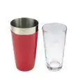 Shaker Boston Rivestito Rosso in Inox - ILSA Linea EASY - Codice 165V - Capacità 50 cl  - Imballo confezione da n. 1 Unità
