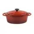 Casseruola Ovale 2 Manici Rosso in Ghisa Smaltata - ILSA Linea NORMANDIE - Codice 402.029 - Capacità 4 lt  - Dimensioni cm 21x29 - Imballo confezione da n. 1 Unità