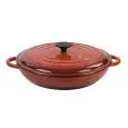 Tegame 2 Manici Rosso in Ghisa Smaltata - ILSA Linea NORMANDIE - Codice 404.031 - Capacità 35 lt - Diametro 31 cm - Imballo confezione da n. 1 Unità