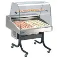 ESPOSITORE REFRIGERATO DA APPOGGIO - MOD. DELICIOUS1200EURONORM/C - STRUTTURA IN ACCIAIO INOX - Temp. °C +2/+4 - MONOFASE - STATICA - VETRO CURVO - DIMENSIONI cm L 131,3 x P 86,6 x h 96,2 - PROFONDITA' PIANO ESPOSITIVO: 62,2 CM