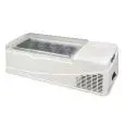 ESPOSITORE DA BANCO REFRIGERATO - MOD. GELATISSIMO F9 - CAPACITA' LT. 62 - REFRIGERAZIONE STATICA - TEMPERATURA 0°/-18° - Dim. Cm. L 125,5 x P 52,5 x h 36 - Norma CE