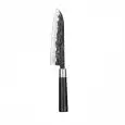 Coltello Santoku  in Acciaio Martellato - SAMURA Linea BLACKSMITH - Codice SBL-0095 - Dimensioni cm 18 - Imballo confezione da n. 1 Unità