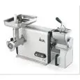 TRITACARNE E GRATTUGIA - MOD MIC 22 - Con INGRANAGGIO - Struttura in ALLUMINIO ANODIZZATO - Motore VENTILATO TRIFASE - Norma CE