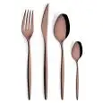 Cucchiaio Moka Chocolate Satinato - CRISTEMA Linea RABAT - Codice PP-19310-SATCHOCO - Spessore mm 4 - Altezza 125 - Imballo confezione da n. 12 Unità