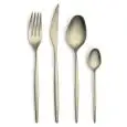 Cucchiaio Caffè White Gold Satinato - CRISTEMA Linea RABAT - Codice PP-19309-SATWG - Spessore mm 4 - Altezza 150 - Imballo confezione da n. 12 Unità