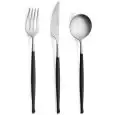 Cucchiaio Tavola Inox/Nero in Manico In Resina - CRISTEMA Linea WAVE - Spessore mm 4 - Altezza 211 - Imballo confezione da n. 12 Unità
