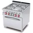 Cucina a gas ad acqua 4 fuochi con forno a gas Allforfood CFA4/98G linea ELLE