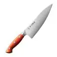 Coltello Chef  in Acciaio/Micarta - HEZHEN Linea GERMAN STEEL - Codice X02-CS - Altezza  203 - Imballo confezione da n. 1 Unità