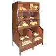 ESPOSITORE SELF SERVICE PANE CONFEZIONATO - Mod. SELF SERVICE PACK - PRELIEVO PRODOTTI CONFEZIONATI - SCOMPARTI SUPERIORI 50 lt + CESTONI INFERIORI 100 lt - DISPONIBILE A 2 O 3 COLONNE