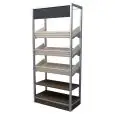 ESPOSITORE PER PANE CONFEZIONATO - Mod. ESPOSITORE MURALE II. - N. 3 MENSOLE INCLINATE + N. 2 RIPIANI - DIMENSIONI cm L 100 x P 60 x 214h