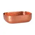 Cestino Martellato Copper in Alluminio - MEDRI Linea PORTOFINO - Codice 1081CM - Dimensioni cm 23x15.5 - Altezza 6 - Imballo confezione da n. 1 Unità