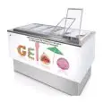 BANCO POZZETTO PER GELATO SENZA RISERVA - MOD. FAST 10 - VENTILATO - ALIMENTAZIONE V 230/50Hz MONOFASE - N. 10 POZZETTI - CON UNITA' CONDENSATRICE INCORPORATA - DIM. Cm L 150 x P 70 x h 100,2