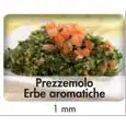 KIT PREZZEMOLO ED ERBE AROMATICHE 1 mm - Comprende 1 disco fetta da 1 mm e 2 inserti per mantenere le erbe durante il taglio