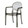 SEDIA IGLOO - MOD. 2355 - STRUTTURA IN POLICARBONATO CON BRACCIOLI - PER USO INTERNO ED ESTERNO - IMPILABILE - DIM. cm L 57 x P 54 x H 87 - NORMA CE