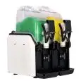 GRANITORE ELETTRONICO - MOD. BLARGE 2 - ADATTO ANCHE PER SORBETTI E COCKTAIL - N. 2 VASCHE - N. 1 COMPRESSORE - CAPACITA' L 7,5 + 7,5 - REFRIGERAZIONE DEL PRODOTTO DAL BASSO - Dim. Cm. L 44 x P 47,6 x h 61 - NORMA CE