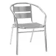 SEDIA CON BRACCIOLI - MOD. ALL05 - STRUTTURA IN ALLUMINIO ANODIZZATO ø 25 x 1,5 mm - ALTEZZA SEDUTA cm 43 - IMPILABILE FINO A 13 PEZZI - PER USO ESTERNO - CONFEZIONE DA N. 13 - DIM. cm L 44 x P 42 x h 72 - NORMA CE