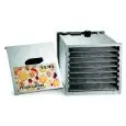 ESSICCATORE - MOD. FD3214/8 - STRUTTURA IN ACCIAIO INOX - FLUSSO D'ARIA CALDA ORIZZONTALE A TEMPERATURA COSTANTE - N. 8 RIPIANI - POTENZA W 630 - DIM. Cm L 33 x P 53 x 31 h - NORMA CE