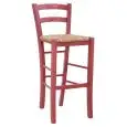 SGABELLO - MOD. G04 - STRUTTURA IN LEGNO - SEDUTA IMPAGLIATA - ALTEZZA SEDUTA cm 73 - PER USO INTERNO - DIM. cm L 40 x P 37 x h 102 - NORMA CE