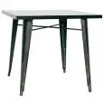 TAVOLO - MOD. 36D - STRUTTURA IN LAMIERA ANTICATA - DIM. cm L 80 x P 80 x h 75 - NORMA CE