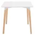 TAVOLO - MOD. K54 - STRUTTURA IN LEGNO E ACCIAIO - ENCIMERA DE MDF LACADO - DIM. cm L 80 x P 80 x h 74 - NORMA CE