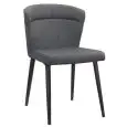 Poltroncina - colore grigio - Struttura in metallo verniciato, seduta e schienale imbottiti, rivestimento in tessuto o ecopelle - Modello 1439-C50-DG