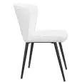 Poltroncina - colore bianco - Struttura in metallo verniciato, seduta e schienale imbottiti, rivestimento in tessuto o ecopelle - Modello 1439-C50-W