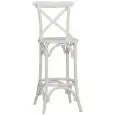 Sgabello - colore bianco - Struttura in legno - Modello 1440-HT38