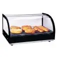 VETRINA CALDA - Mod. DHN 300 - Fianchi in vetro temperato - Basamento in acciaio inox - N. 1 piano - Riscaldamento con resistenza - Potenza kW 0,3 - Alimentazione monofase - Dimensioni cm L 55,4 x P 37,6 x 31,1h - Norma CE