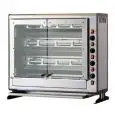 GIRARROSTO VERTICALE A GAS - MOD. ELBA24/PG - CAPACITA' N. 24 POLLI - N. 6 aste in tubolare inox mm 12 x 12 mm Lunghezza cm 76 - Regolatore di energia - Bruciatore con valvola di sicurezza, piezo e mattoni refrattari - Allacci: 230 V MONOFASE - Potenza 90