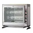 GIRARROSTO VERTICALE A GAS - MOD. ELBA16/PG - CAPACITA' N.16 POLLI - N. 4 aste in tubolare inox mm 12 x 12 mm Lunghezza cm 76 - Bruciatore con valvola di sicurezza, piezo e mattoni refrattari - Potenza 55 W - Potenza termica 14 Kw - Allacci: 230 V MONOFAS