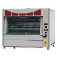 GIRARROSTO ELETTRICO GER - CAPACITA' N. 72/90 POLLI - MOD. GER 12 -  N. 12 aste in tubolare inox mm 12 x 12 Lunghezza cm 83 - Allaccio 400 V TRIFASE - Potenza termica: 19,8 Kw - Dimensioni: cm L 110,2 x P 99,3 x 112,6 h - Norma CE