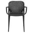 SEDIA CON BRACCIOLI - MOD. 9E - STRUTTURA IN POLIPROPILENE CON FIBRA DI VETRO - ALTEZZA SEDUTA cm 47 - IMPILABILE - PER USO ESTERNO - DIM. cm L 40 x P 42 x h 78,5 - NORMA CE